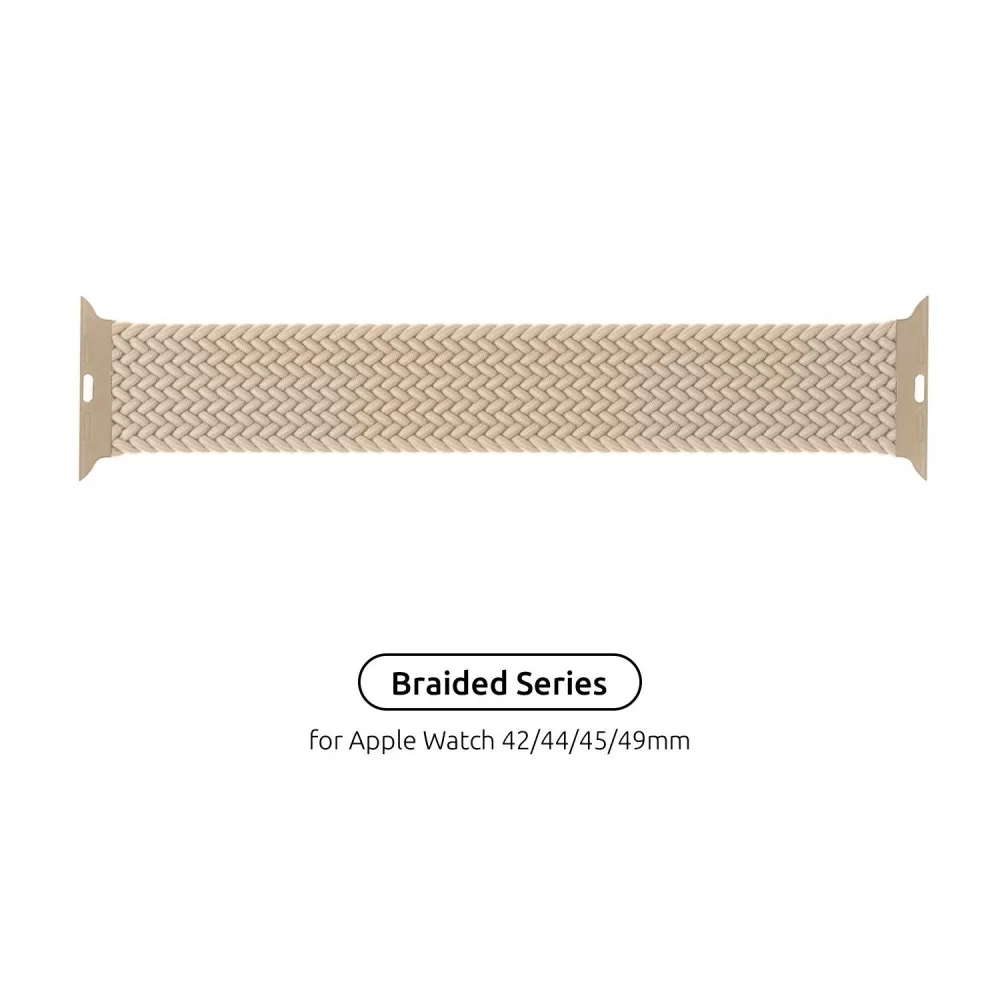 Ремінець ArmorStandart Braided Solo Loop для Apple Watch 42/44/45/49mm Beige Size 10 (172 mm) (ARM64903)