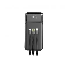 Портативное зарядное устройство Aspor A315 Fast Charge 10000 mAh (USB-C/USB/Type-C/Lightning/22.5W)- черный