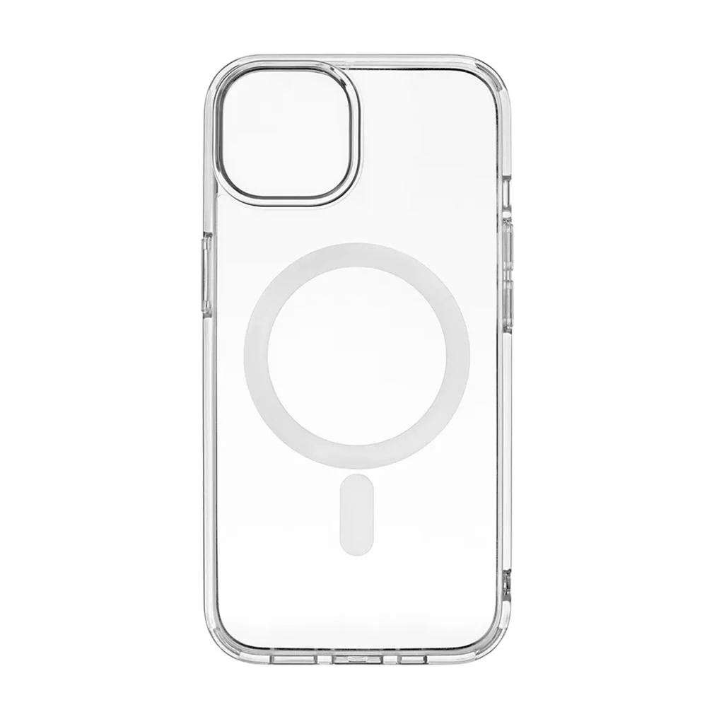 Чехол накладка Silicone Clear Case Full MagSafe для iPhone 14- clear