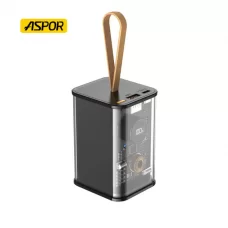 Портативное зарядное устройство Aspor A365 Notebook Series 20000 mAh 65W (USB/Type-C)- графит
