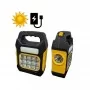 Портативный мультифункциональный фонарь JY-978D + 2COB + солнечная панель + аккумулятор Li-Ion- желтый-черный