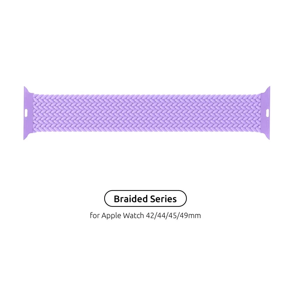Ремінець ArmorStandart Braided Solo Loop для Apple Watch 42/44/45/49mm Lavender Grey Size 10 (172 mm) (ARM64909)