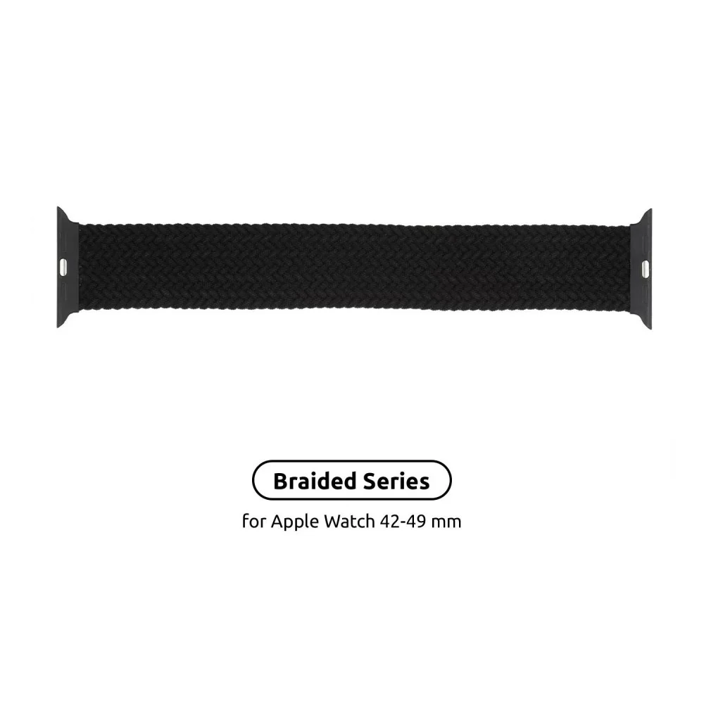 Ремінець ArmorStandart Braided Solo Loop для Apple Watch 42/44/45/49mm Charcoal Size 10 (172 mm) (ARM58074)