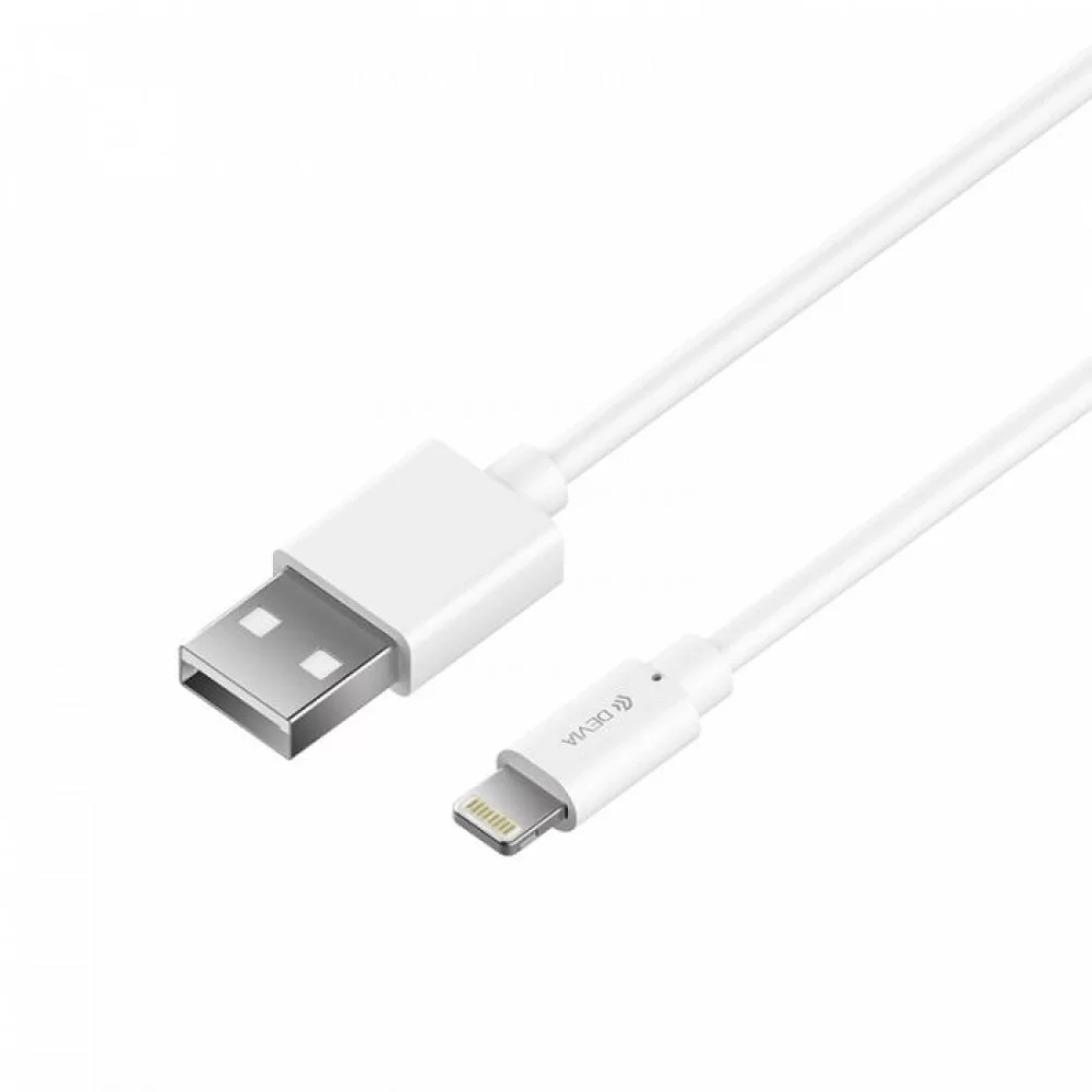 Кабель Devia Kintone USB – Lightning 1A/1м- белый