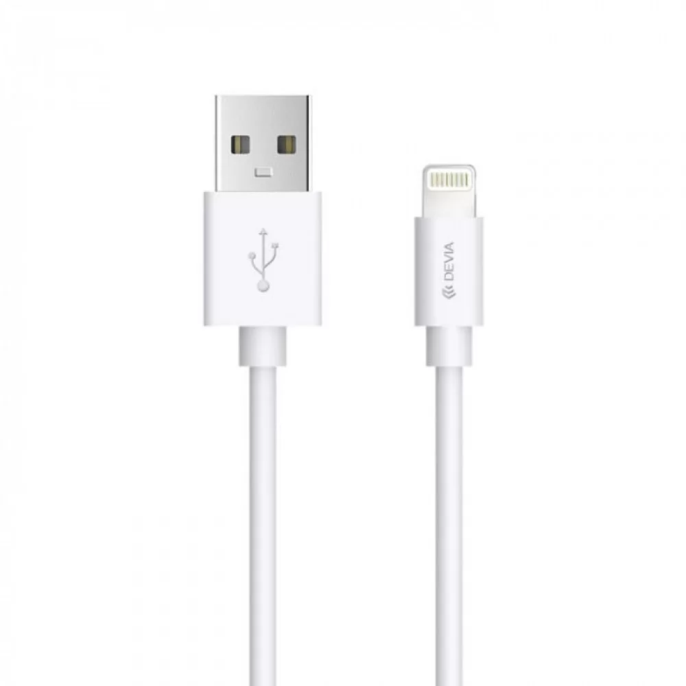 Кабель Devia Kintone USB – Lightning 1A/1м- белый