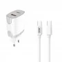 Сетевое зарядное устройство Aspor A816 PD + QC Fast Charger 2в1 Type-C + Type-C- белый