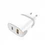 Сетевое зарядное устройство Aspor A816 PD + QC Fast Charger 2в1 Type-C + Type-C- белый