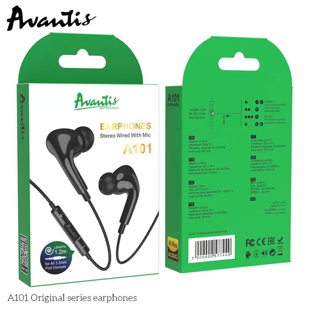 Наушники с микрофоном Avantis A101 Pro Original Series- белый