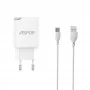 Сетевое зарядное устройство Aspor A822 Fast Charger (18W QC3.0 1USB/3A) + USB кабель Type-C- белый