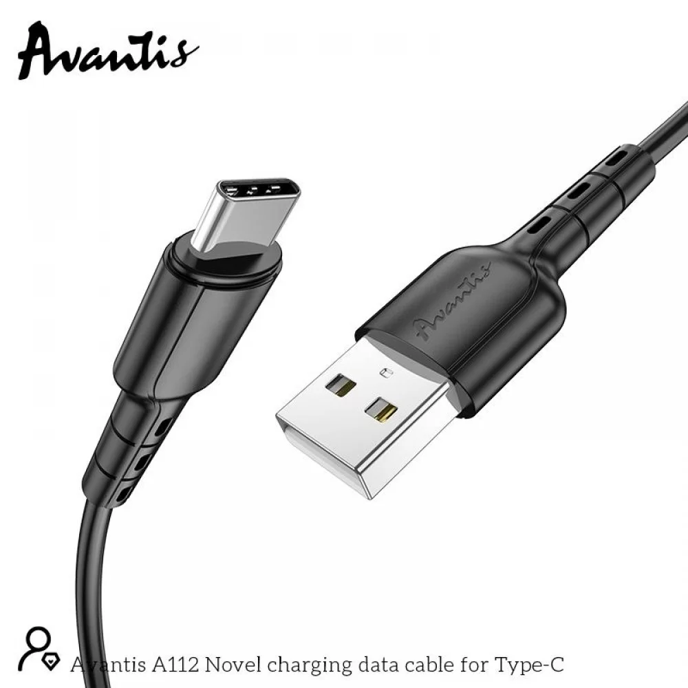 Кабель Avantis A112 Novel USB – Type-C- черный