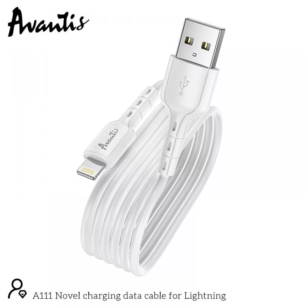 Кабель Avantis A111 Novel USB – Lightning- белый