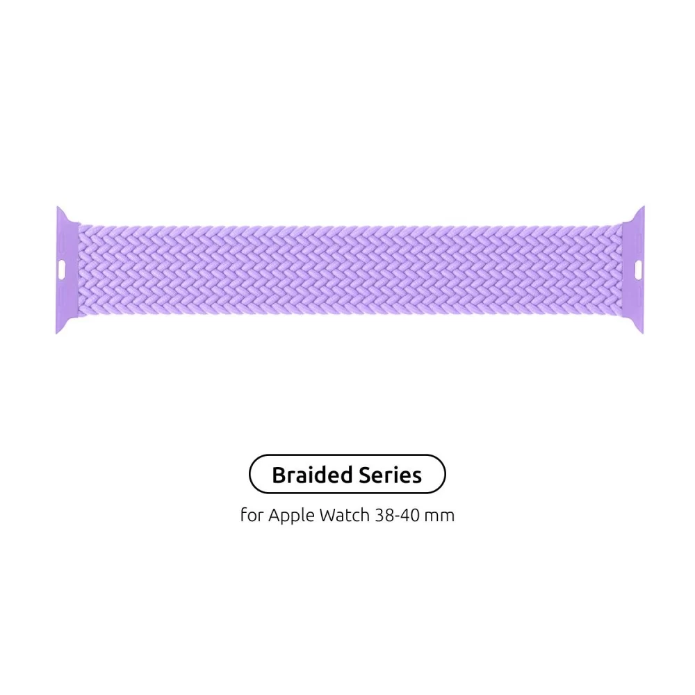 Ремінець ArmorStandart Braided Solo Loop для Apple Watch 38/40/41mm Lavender Grey Size 2 (120 mm) (ARM64897)