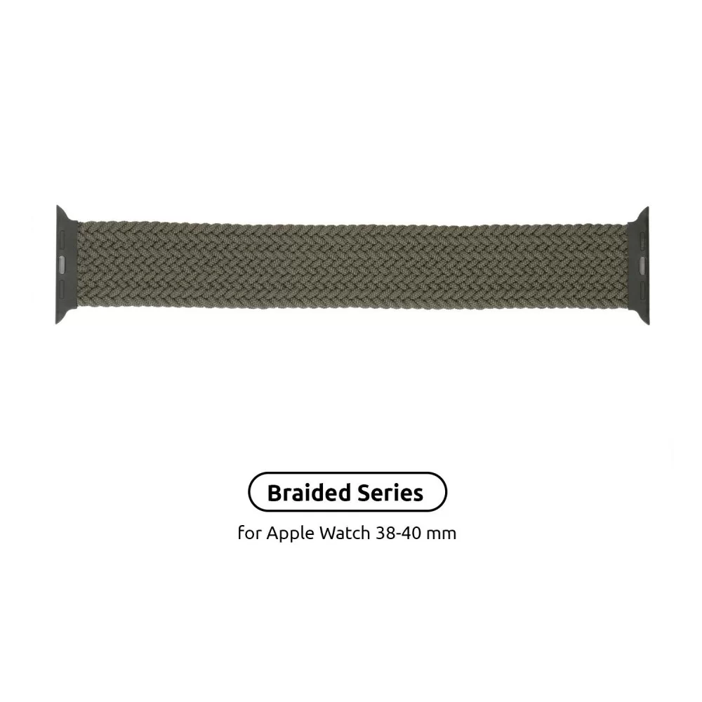 Ремінець ArmorStandart Braided Solo Loop для Apple Watch 38/40/41mm Inverness Green Size 6 (144 mm) (ARM58065)