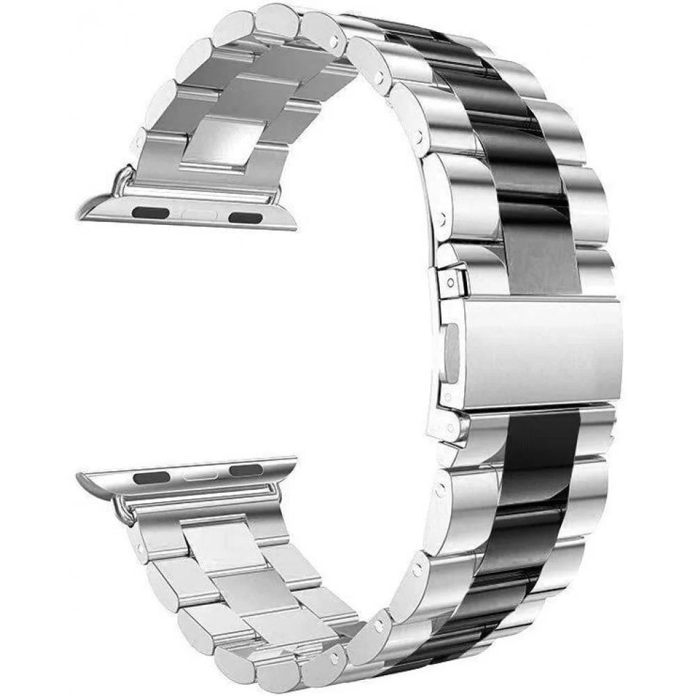 Металлический ремешок STR 3-Bead Metal Band for Apple Watch 38/40/41 mm - Silver