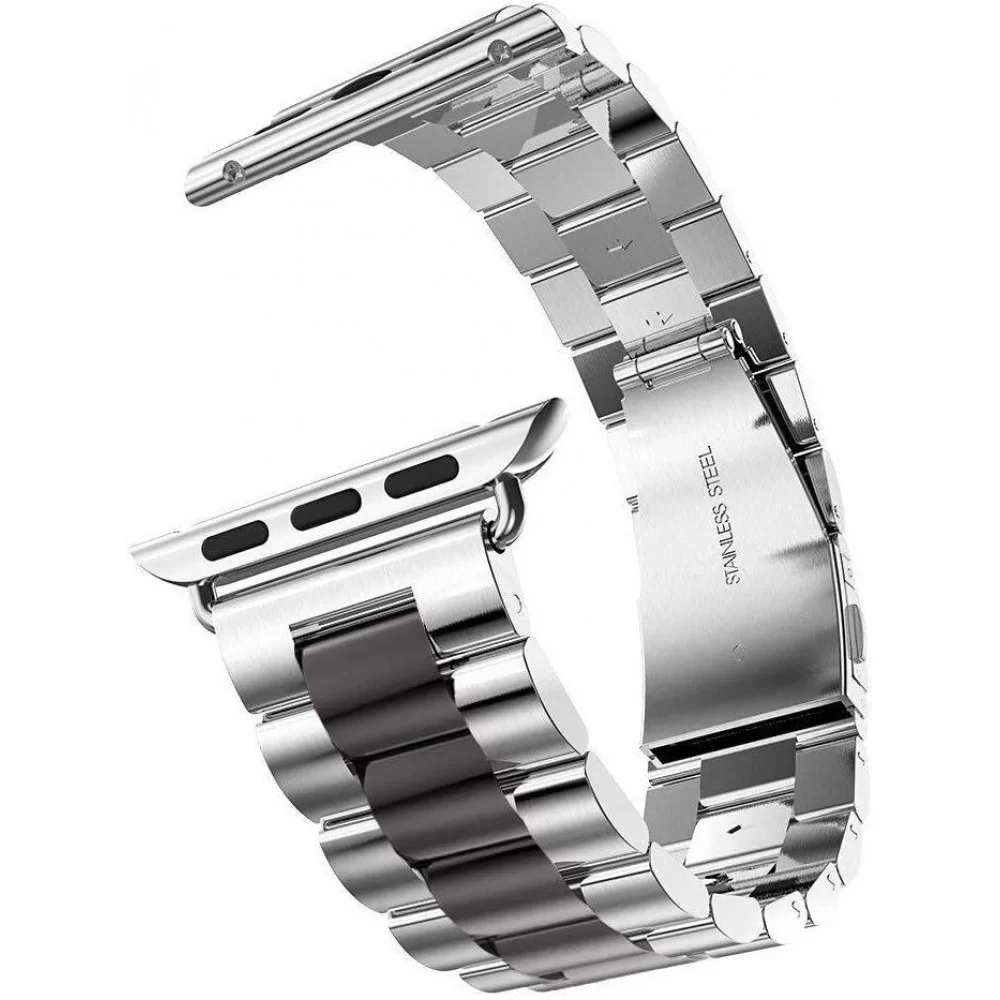 Металлический ремешок STR 3-Bead Metal Band for Apple Watch 38/40/41 mm - Silver