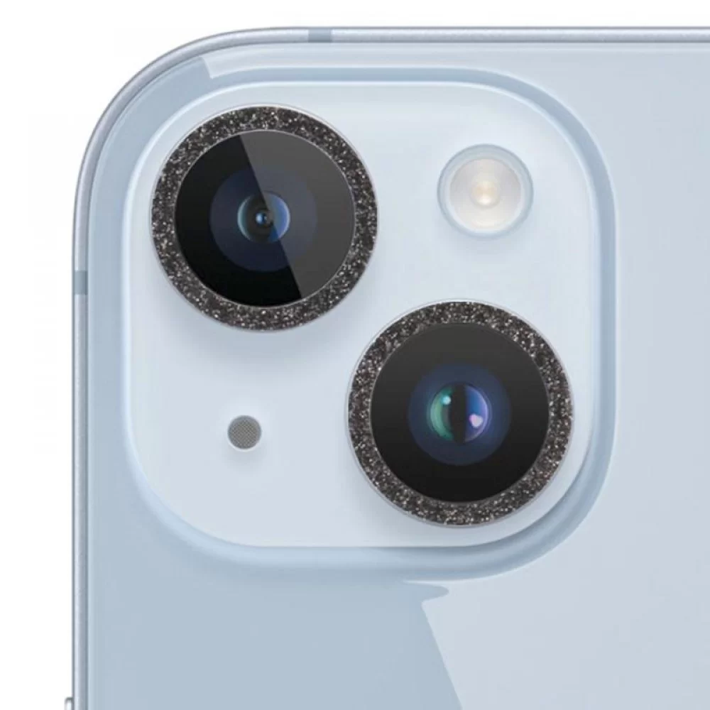 Захисне скло Metal Sparkles на камеру (в упак.) для Apple iPhone 15 (6.1