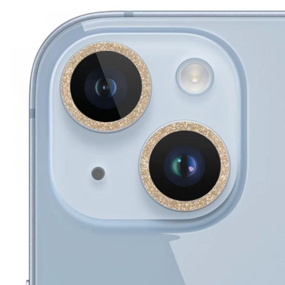 Захисне скло Metal Sparkles на камеру (в упак.) для Apple iPhone 15 (6.1