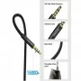 Кабель Подовжувач Vention Cotton Braided TRRS 3.5mm Male to 3.5mm Female Audio Extension Cable 1.5M Black Aluminum Alloy Type (BHCBG)