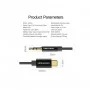 Кабель Перехідник Vention Type-C to 3.5mm Male Spring Audio Cable 1M Black Metal Type (BGABF) (BGABF)