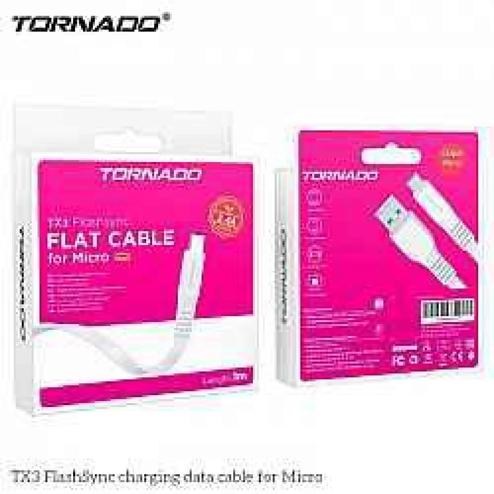USB Cable TORNADO TX3 Micro 2.4A/1m