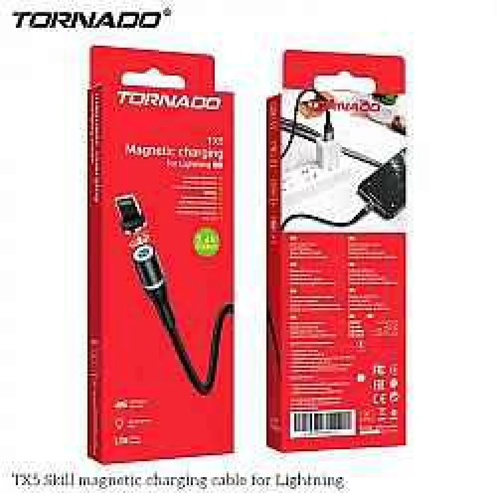 USB Cable TORNADO TX5 Magnetic Тканевая Оплётка Lighting 2.4A/1.2m