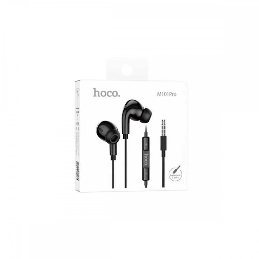 Навушники HOCO M101 Pro Crystal sound wire-controlled earphones with microphone Black (6931474782373)