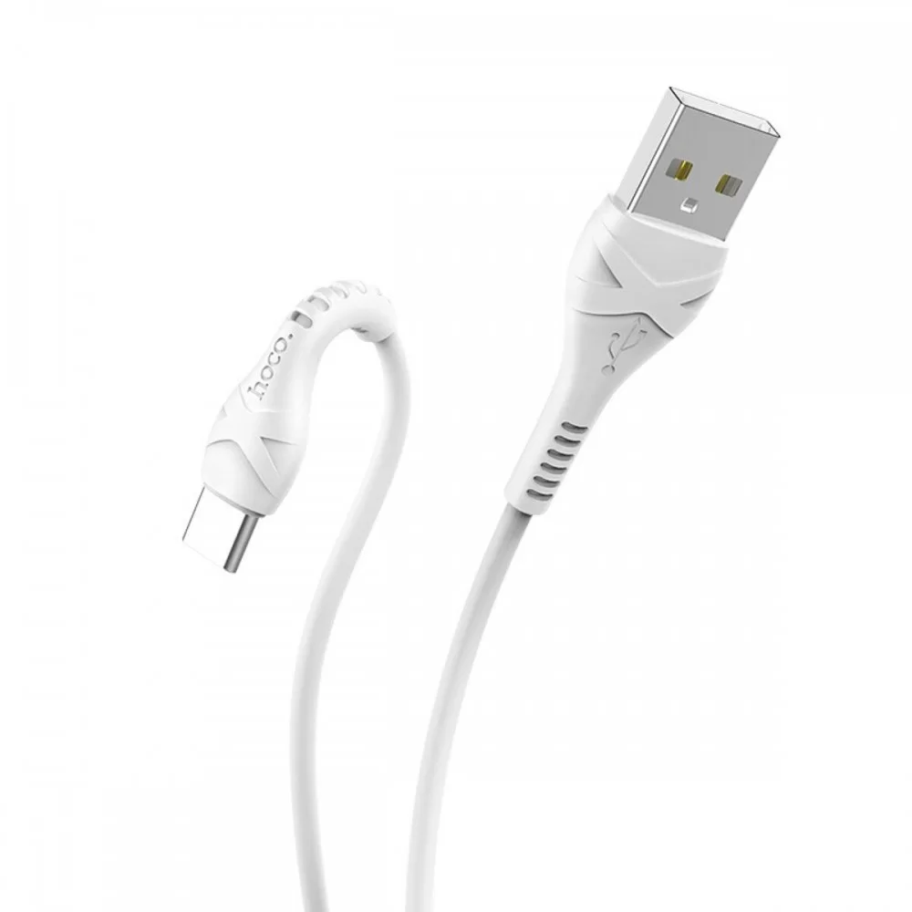 Кабель HOCO X37 USB to Type-C 3A, 1m, PVC, PVC connectors, White (6931474710512)