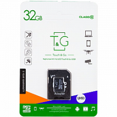 Карта пам'яті T&G MicroSDHC (UHS-3) 32gb 10 Class & Adapter