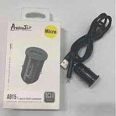 Автомобільний зарядний пристрій Avantis A915 QC3.0 18W Micro