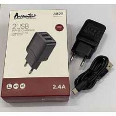 Мережевий Зарядний Пристрій Avantis A829 2USB Type-C