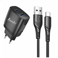 Мережевий Зарядний Пристрій Avantis A811 2USB Type-C