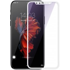 Захисне скло Baseus 0.3mm Silk-Screen 3D Arc для iPhone X/XS White (SGAPIPHX-A3D02)