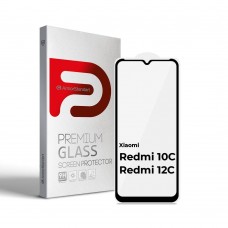 Захисне скло ArmorStandart Full Glue для Xiaomi Redmi 12C / 10C Black (ARM61298)