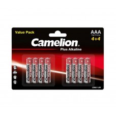 Батарейка CAMELION Plus ALKALINE AAA/LR03 BP8 (4+4) 8шт (C-11044803) (4260216451102)