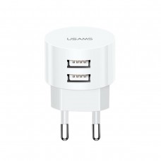 МЗП Usams Travel Charging Set Send-Tu Series (T20 Dual USB Round Charger+U35  lightning cable) White (XTXLOGT1804)