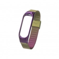 Ремінець для фітнес браслету Mi Band 3/4 Milanese Loop Gradient Violet-Green