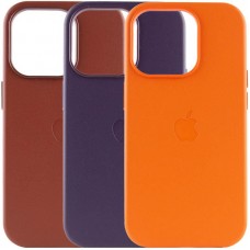 Шкіряний чохол Leather Case (AAA) with MagSafe для Apple iPhone 14 Pro (6.1