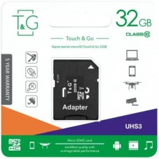 Карта Пам'яті  T&amp;G MicroSDHC 32gb UHS-3 10 Class &amp; Adapter