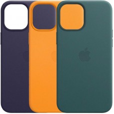 Шкіряний чохол Leather Case (AAA) with MagSafe для Apple iPhone 12 Pro Max (6.7