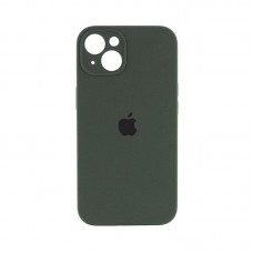 Чехол накладка Silicone Case Full Camera Protection для iPhone 14- dark green