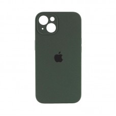 Чехол накладка Silicone Case Full Camera Protection для iPhone 15 Plus- dark green