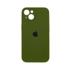 Чехол накладка Silicone Case Full Camera Protection для iPhone 15 Plus- army green