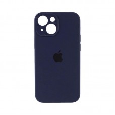Чехол накладка Silicone Case Full Camera Protection для iPhone 15- midnight