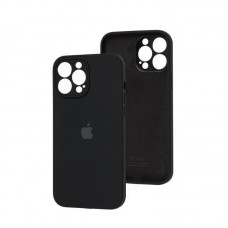 Чехол накладка Silicone Case Full Camera Protection для iPhone 15 Pro Max- black