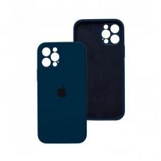 Чехол накладка Silicone Case Full Camera Protection для iPhone 15 Pro- blue cobalt