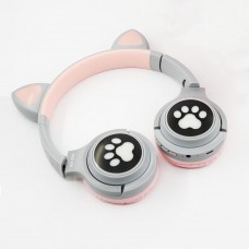 Bluetooth наушники CAT Ear XY-231 LED- серый