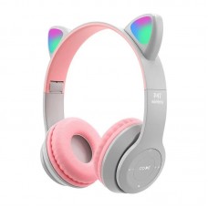 Bluetooth наушники CAT Ear P47M LED- розовый