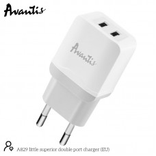 Сетевое зарядное устройство Avantis A829 (2USB/2.4A)- белый