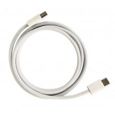 Кабель Apple textile 60W Type-C to Type-C (тех.пак)- белый