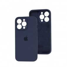 Чехол накладка Silicone Case Full Camera Protection для iPhone 15 Pro- midnight